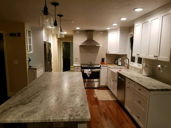 Remodeled kitchen - custom countertops
